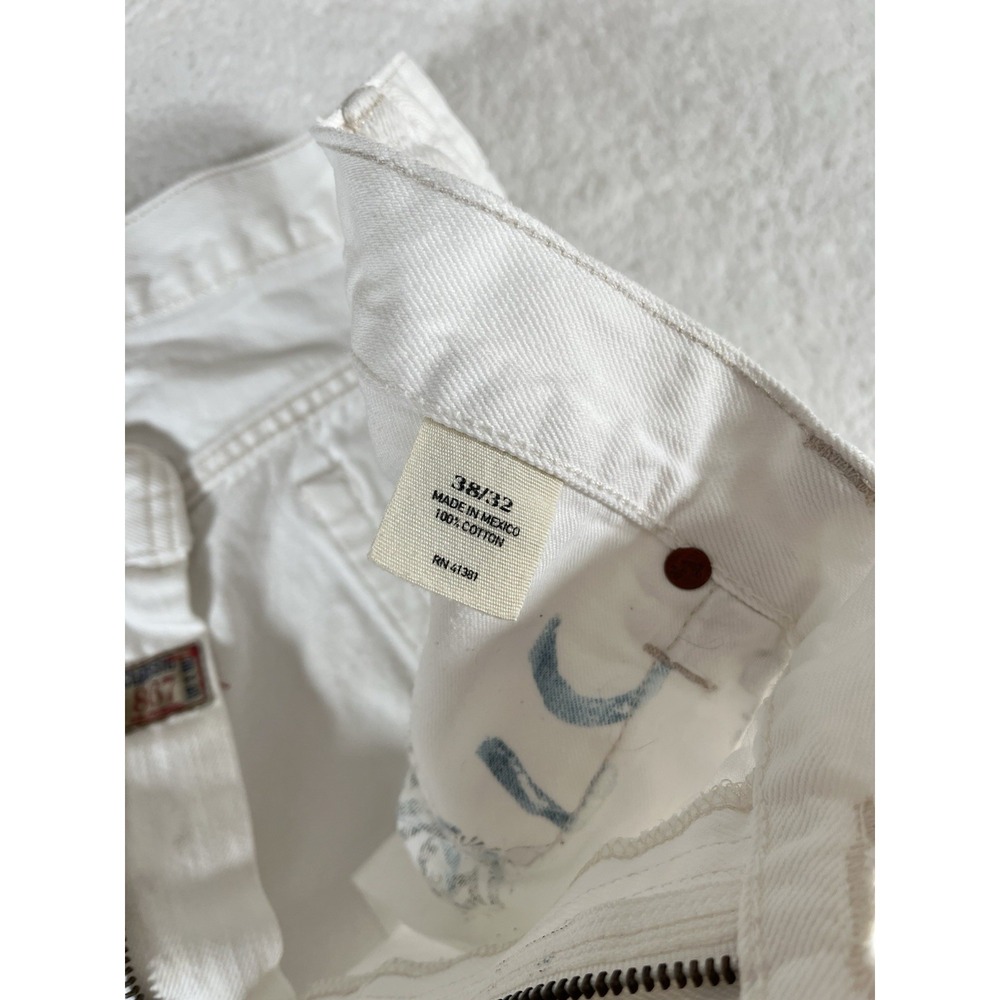 Vintage Polo Ralph Lauren Classic 867 White Denim Jeans Men's 38x30 (40x32) - Picture 9 of 12